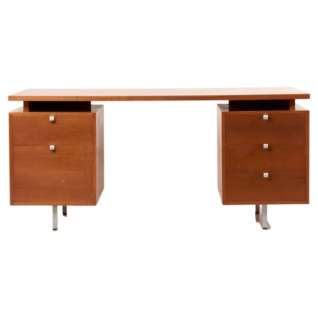George Nelson Desk for Herman Miller, 1960s. The top has a raised appearance. This piece is attributed to the mentioned...