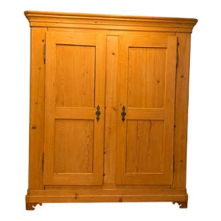 Biedermeier Farmhouse Cabinet in Natural Wood For Sale