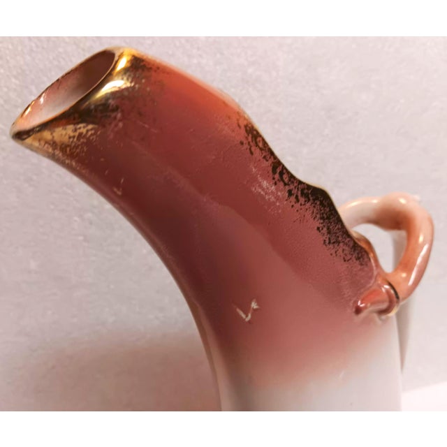 Antique Staffordshire Late Victorian Royal Fenton, Made in England. Soft Pink With Sponge Gilded Trim For Sale - Image 16 of 17