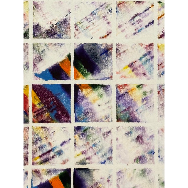 1980s 1983 John Richard Fox Abstract Mixed Media Painting, Newly Framed For Sale - Image 5 of 8