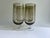 Versatile Set of Four Fostoria Glamour style Smoked Tawny Glass and Clear footed Tumblers. High Balls. Pilsner. Iced Tea....