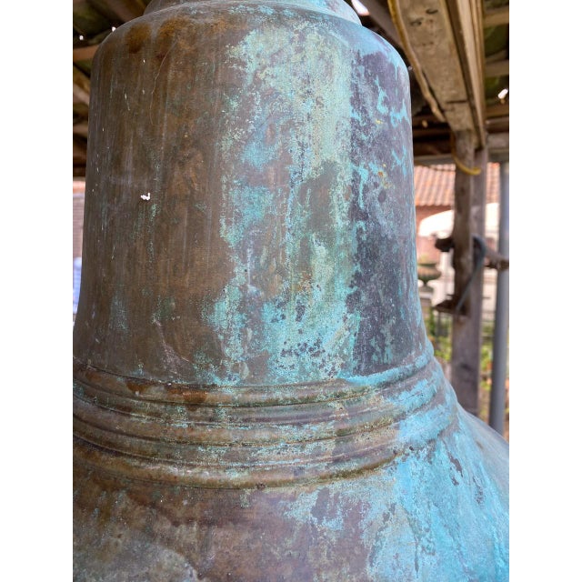 Antique French Bronze Bell with Clapper For Sale - Image 9 of 12
