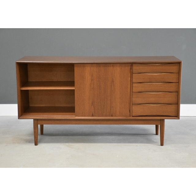 1960s 1960s Swedish Modern Teak 57” Credenza For Sale - Image 5 of 12