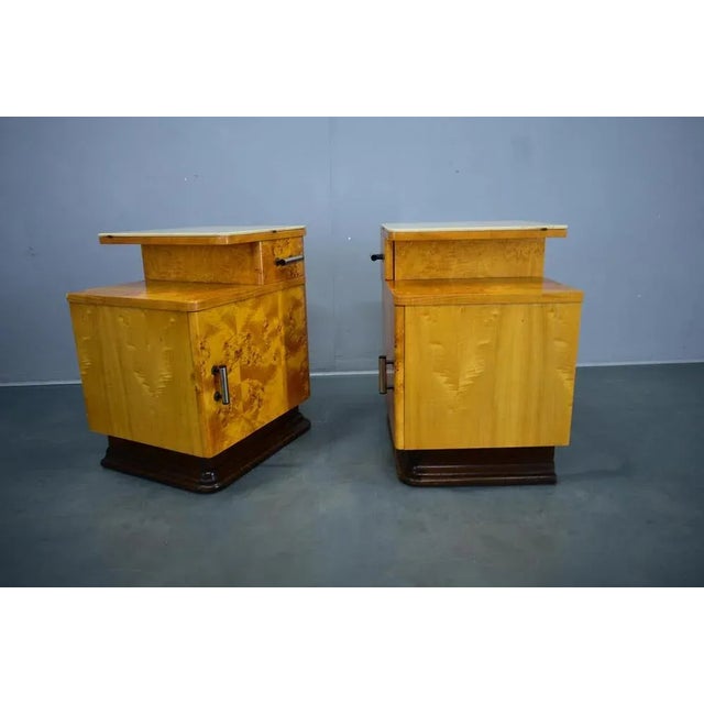 Bedside Tables by Jindrich Halabala, Czechoslovakia, 1940s, Set of 2 For Sale - Image 18 of 18