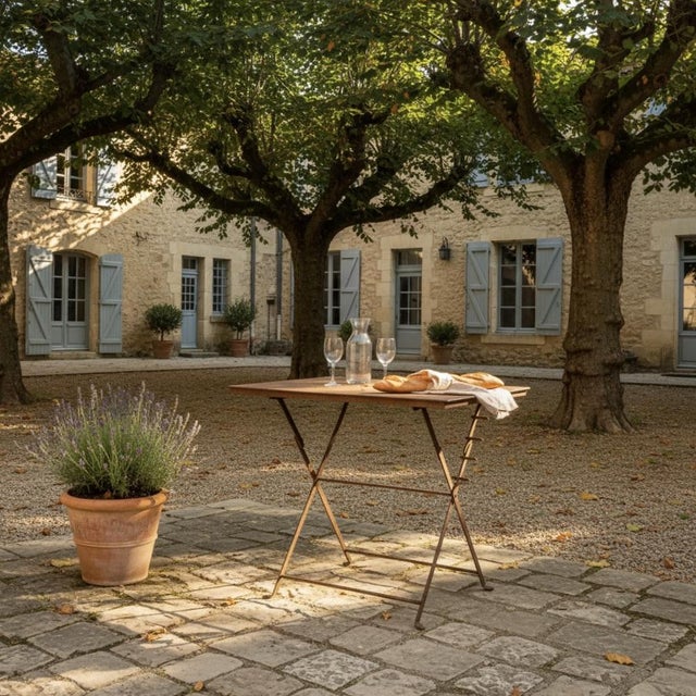 Mid-Century Modern French Bistro Table, France, 1930s For Sale - Image 3 of 12