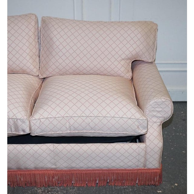 English Country House 2-Seater Sofa Bed with Feather Filled Cushions For Sale - Image 4 of 18