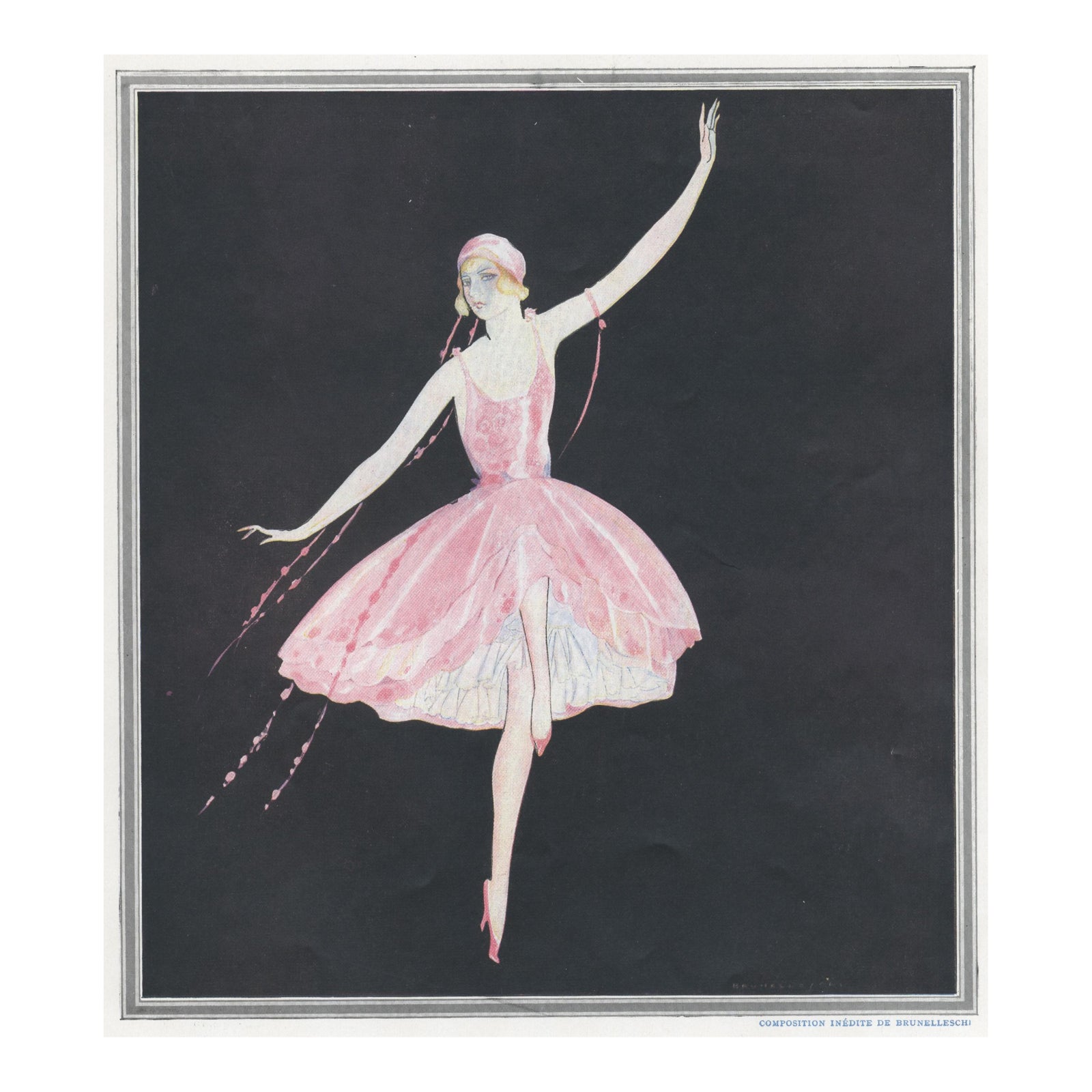 アート・デザイン・音楽 No.29 BALLERINA matted-1922-art-deco-ballet-