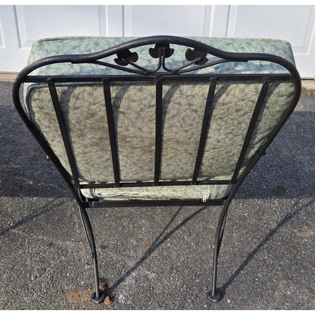 Metal Vintage Wrought Iron Patio Seating Loveseat and Chair For Sale - Image 7 of 12