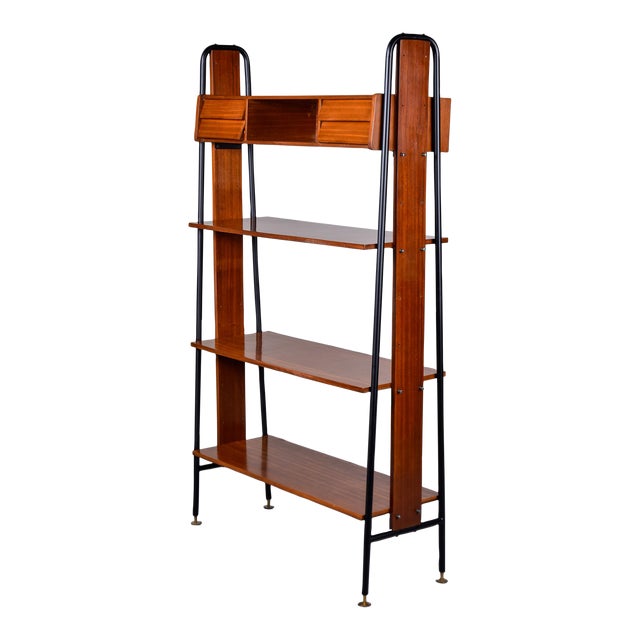 Mid Century Narrow Italian Free Standing Shelves Chairish