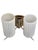 Mid-Century Modern Vintage Enameled Glass, Brass & Nickel Two Light Wall Sconces - Set of Three For Sale - Image 3 of 17