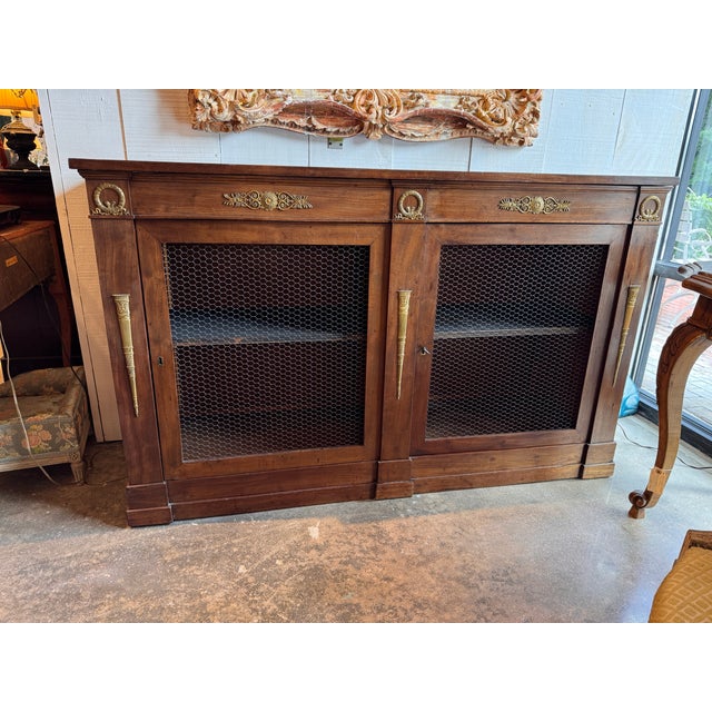 Traditional Empire Credenza With Gilt Bronze Mounts For Sale - Image 3 of 9