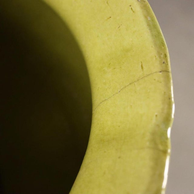 Green Art Nouveau Pot with Column in Ceramic, Set of 2 For Sale - Image 8 of 14