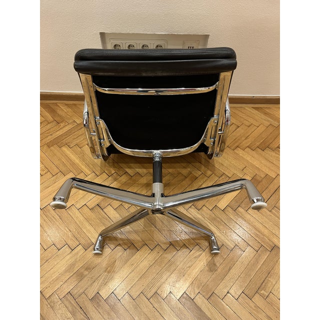 Vintage Soft Pad Chair in Dark Brown Leather by Charles and Ray Eames for Vitra, 1980s For Sale - Image 13 of 16