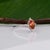 Orange Padparadscha Sapphire Halo Ring With Natural Diamond Accents in Solid 14k Gold, Size 6.75 For Sale - Image 8 of 10