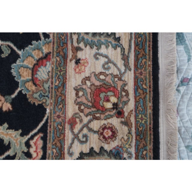 Karastan Ashara 100% Wool Agra Black Acanthus Palmette 549 Area Rug Carpet 6 X 9 For Sale - Image 10 of 14