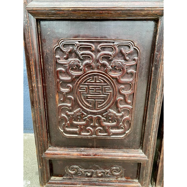 Pair Chinese Hardwood Doors, 2 Pairs Available For Sale - Image 9 of 12
