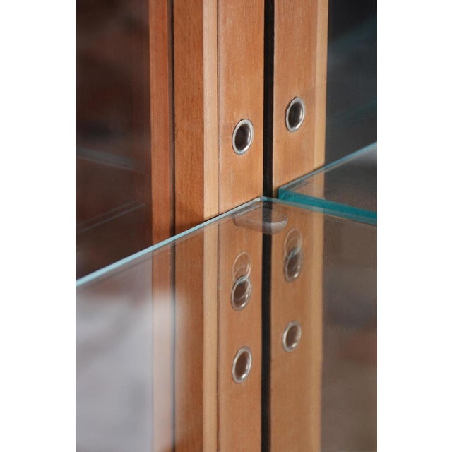 Glass Art Deco Display Cabinets in Maple, Glass, and Mirror, Czech, 1930s, Set of 2 For Sale - Image 7 of 18