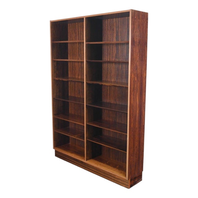 Mid 20th Century Carlo Jensen Double Rosewood Bookcase by Hundevad + Co #3, Atrributed For Sale
