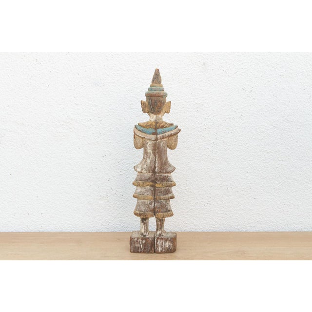 Folk Art Antique Burmese Standing Nat Spirit Statue For Sale - Image 3 of 9