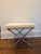Jonathan Adler Rider X-Bench in White and Polished Nickel For Sale In Chicago - Image 6 of 8