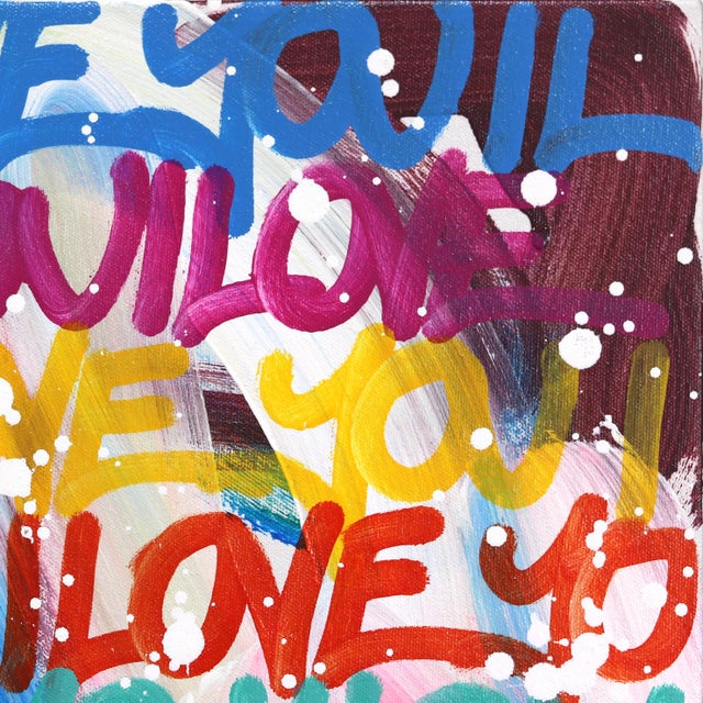 Street Art Happiness Is What Matters - Colorful Abstract Street Art Painting Original Artwork by Amber Goldhammer For Sale - Image 3 of 9