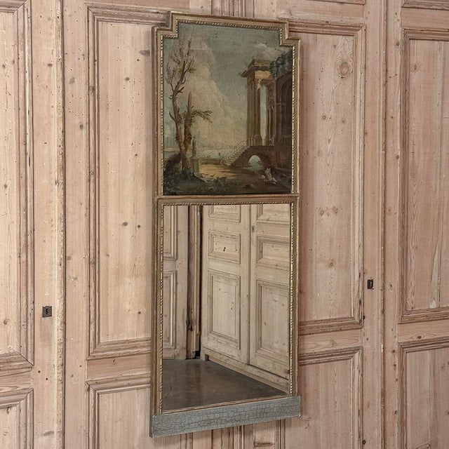 Early 19th Century French Directoire Neoclassical Trumeau Mirror For Sale - Image 4 of 15