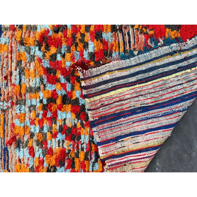 1990s Vintage Handmade Moroccan Accent Rug - 3'6" X 7'9" Ft For Sale - Image 10 of 11