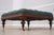 Traditional Henredon Mahogany Large Tufted Leather Ottoman For Sale - Image 3 of 14