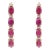 3.45 Ctw Natural Deep Red Ruby Dangle Earrings - 2 Pieces For Sale