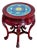 Mid 20th Century Chinese Cloisonné Inset Round Rosewood Accent Table With Carved Base For Sale