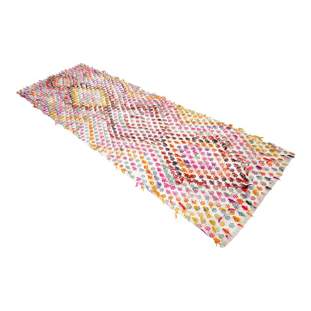 Vintage Runner Rug Kilim• Turkish Handwoven Tribal Flat Weave • Hallway Kitchen Decor - 3′3″ × 10′2″ For Sale