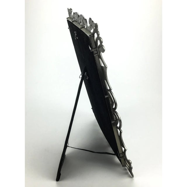 Vintage Metal Art Deco Design Photo Frame 8 X 10 For Sale - Image 4 of 8