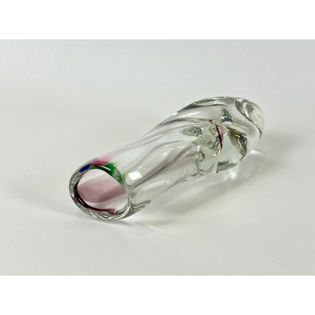 Glass Vase attributed to Rudolf Beránek for Skrdlovice, 1960s For Sale - Image 4 of 8