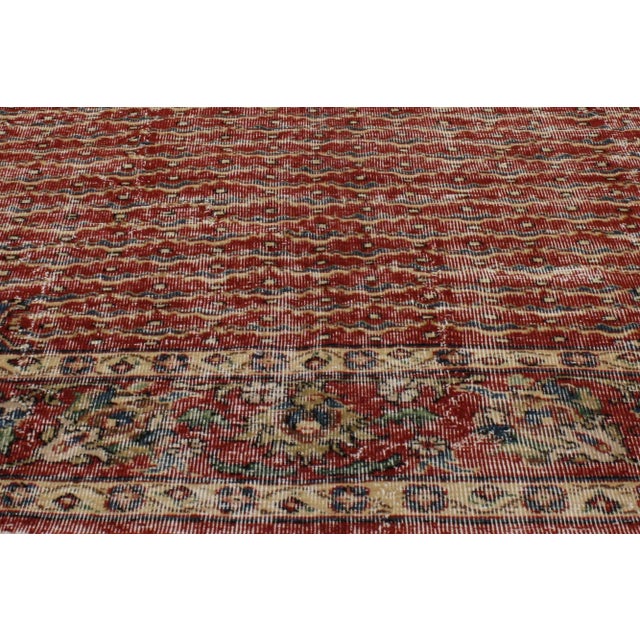 Mid 20th Century Mid 20th Century Mid 20th Century Rustic Vintage Turkish Sivas Rug 06'07 X 10'01 For Sale - Image 5 of 5