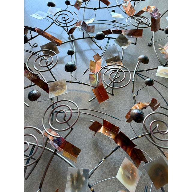 Metal Vintage Signed Curtis Jeré Mixed Metal Abstract Wall Sculpture Artisan House Large For Sale - Image 7 of 18