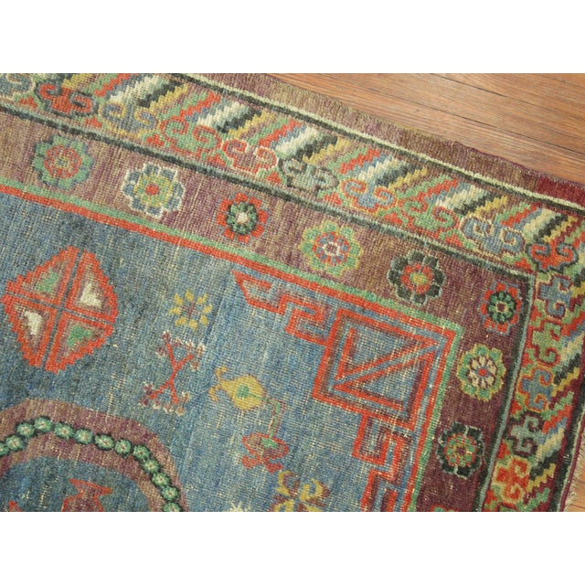 Blue Antique Khotan Rug, 5'3''x 8'9'' For Sale - Image 4 of 7