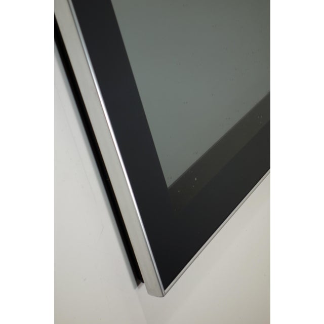 Modernist Space Age Italian Steel and Glass Sculpture Mirror from Giannobi, 1970s For Sale - Image 6 of 14