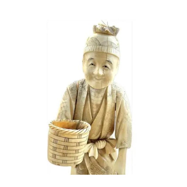 Japanese Okimono Fisherman Figure For Sale In Tampa - Image 6 of 9