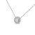 Contemporary .925 Sterling Silver 1/2 Cttw Round Diamond Halo Circle Pendant 18" Necklace For Sale - Image 3 of 6