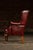 Mid 20th Century Vintage Tufted Leather Wingback Chesterfield Armchair in Oxblood For Sale - Image 5 of 15