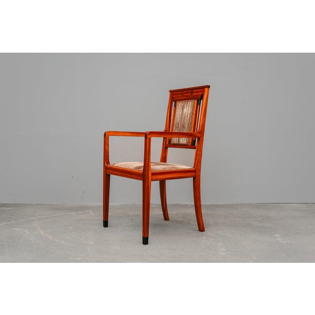 Art Nouveau Seating Group in Mahogany, Early 20th Century, Set of 4 For Sale - Image 12 of 18