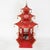 Chinoiserie Chinoiserie Pagoda With Steps Ceiling Chandelier, Red/Gold With Bells For Sale - Image 3 of 17