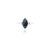 Metal 14k White Gold Marquise Cut Blue Sapphire Diamond Ring Size 7 For Sale - Image 7 of 12