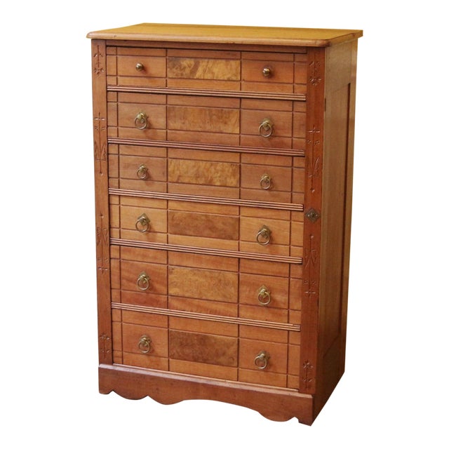 Antique Eastlake Style Lock Side Tall Chest of Drawers Chairish