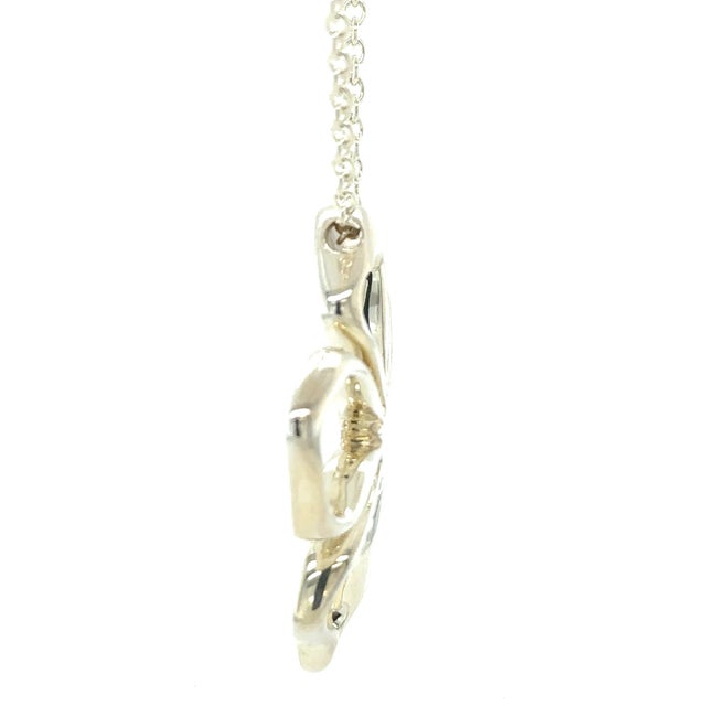 Contemporary Tiffany & Co. Sterling Silver Daisy Flower Pendant Necklace 24.59g For Sale - Image 3 of 6