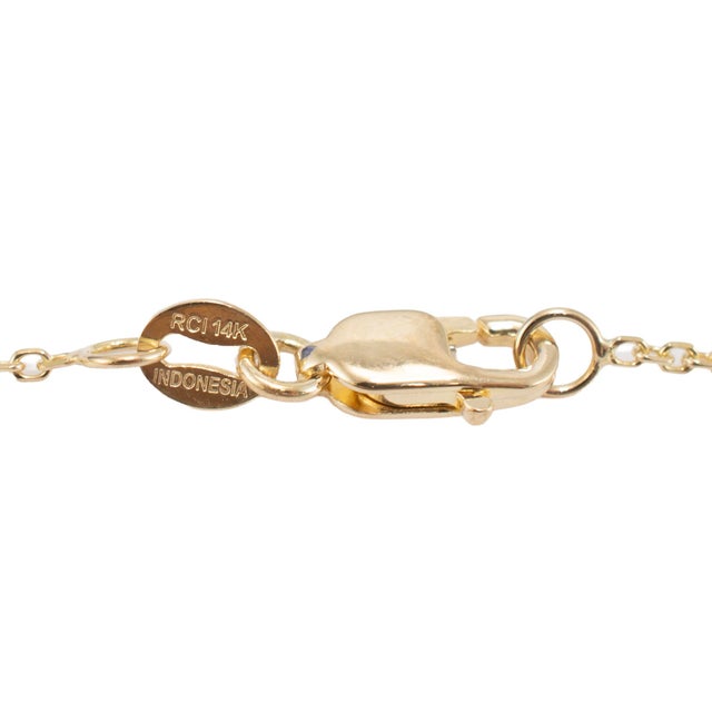 Ladies 14k Yellow Gold 0.45ctw Round Diamond by the Yard Station Chain Necklace For Sale In Houston - Image 6 of 8