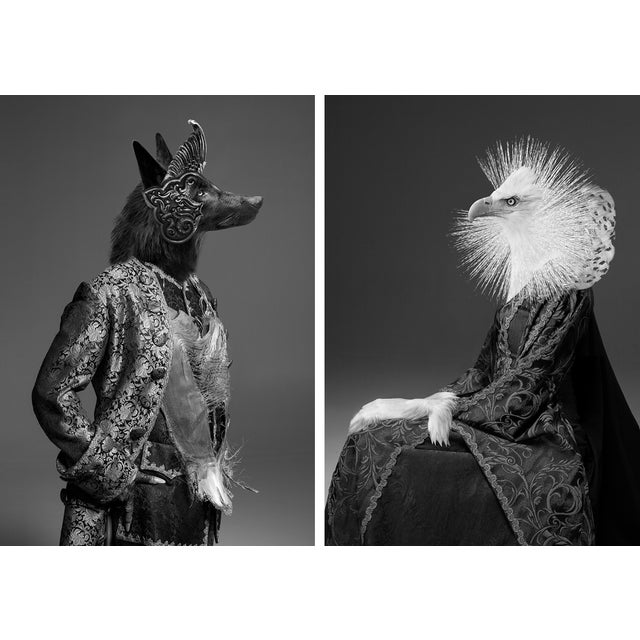 Moreno Beatriz, Black Wolf & White Eagle, the Sentinels of Tellus Series, Print, Set of 2 For Sale - Image 6 of 6