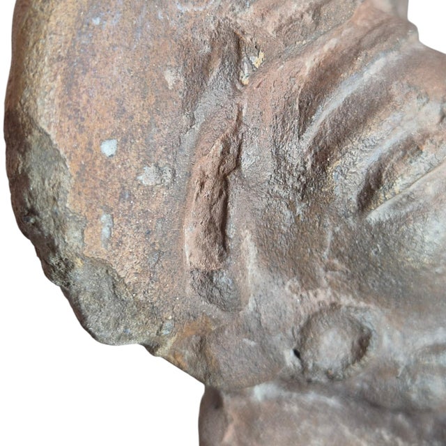 Ceramic Large Pre-Columbian Jama-Coaque Seated Female Figure, 100 BCE-500 CE For Sale - Image 7 of 17
