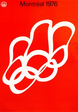 1976 Montreal Olympics Logo Poster, Red (Large) - Yvon Laroche/Cojo