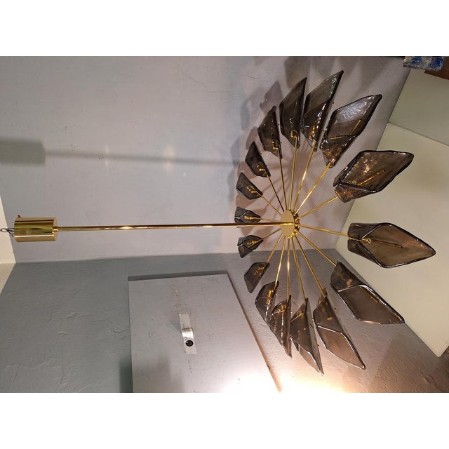 Vintage Chandelier in Brass by Alain Delon For Sale - Image 6 of 18